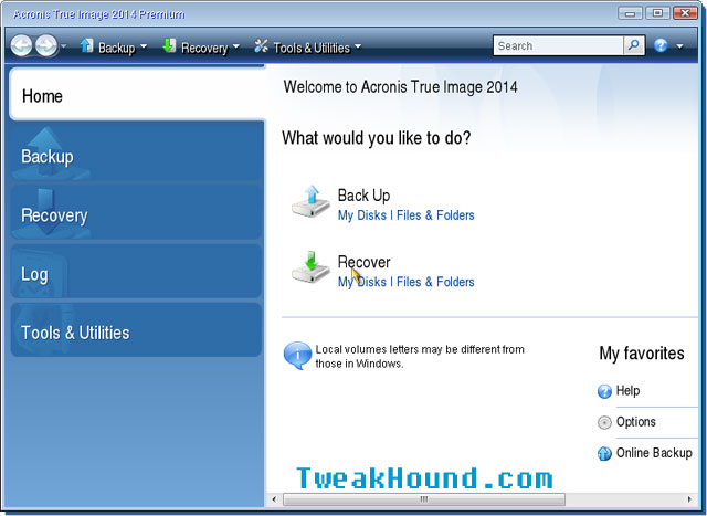 how to add notifications in acronis true image 2014